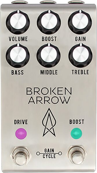 Jackson Audio Broken Arrow Overdrive Pedal, Action Position Back