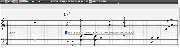 PG Music Band in a Box 2014 Pro Software (Mac), Notation View