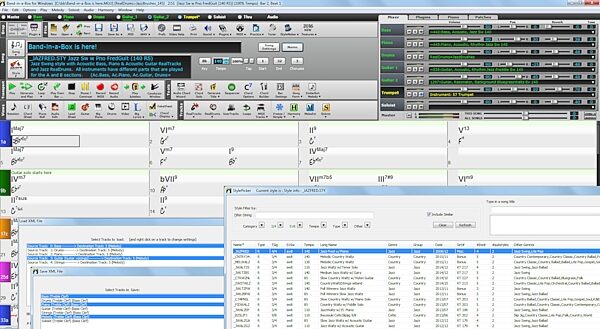 PG Music Band-in-a-Box 2019 MegaPAK (Windows), Screenshot Control Panel