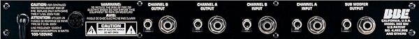 BBE 362SW Dual Channel Sonic Maximizer with Subwoofer Control, Rear