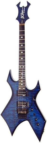 BC Rich NJ Series 2003 Warlock Electric Guitar, Transparent Blue