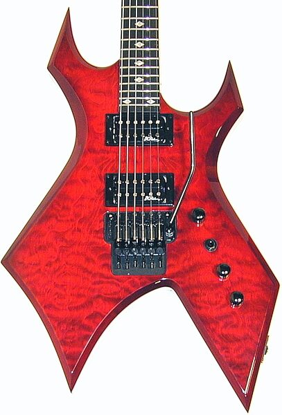 BC Rich NJ Series 2003 Warlock Electric Guitar, Transparent Red Body