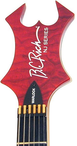 BC Rich NJ Series 2003 Warlock Electric Guitar, Transparent Red Headstock