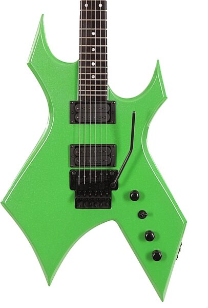 B.C. Rich Warlock Legacy Floyd Rose Electric Guitar, Green Pearl, Action Position Back