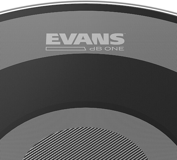 Evans dB One Shock Weave Mesh Bass Drum Head, 22 inch, Action Position Back