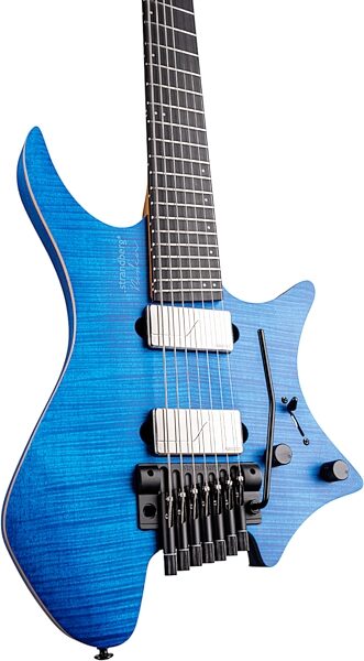 Strandberg Boden Prog NX 7 Electric Guitar, 7-String (with Gig Bag), Deep Blue, Action Position Back