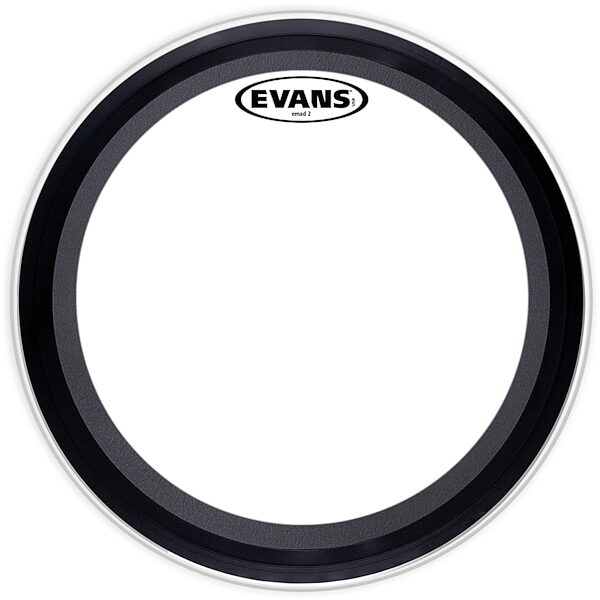 Evans EMAD2 Clear Bass Drumhead, With 18&quot; REMAD, Main