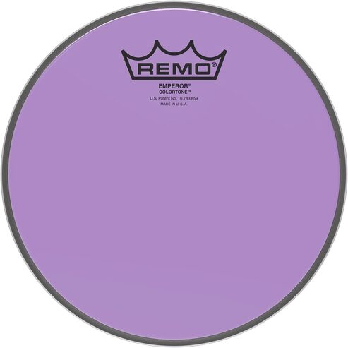 Remo Emperor Colortone Drumhead, Purple, 8 inch, Action Position Back