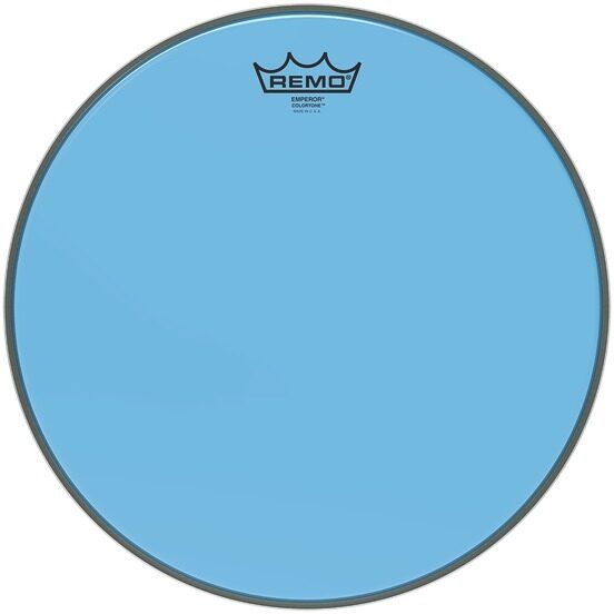 Remo Emperor Colortone Drumhead, Blue, 8 inch, Blemished, Action Position Back