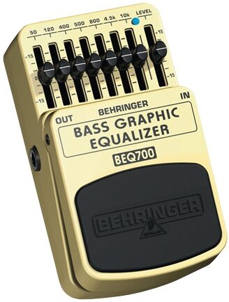 Behringer BEQ700 Bass Graphic Equalizer Pedal, Left