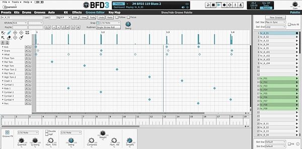 FXpansion BFD 3 Drum Instrument Software, Screenshot