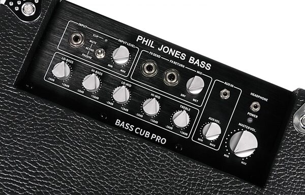 Phil Jones Bass BG-120 Bass Cub Pro Combo Amplifier (120 Watts, 2x5"), Black, Action Position Control Panel