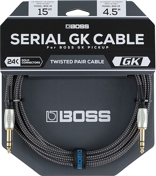 Boss BGK-15 Serial GK Cable for Boss GK Pickup, 15 foot, Action Position Back