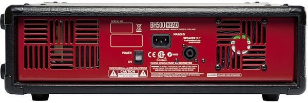 TC Electronic BH500 Bass Amplifier Head (500 Watts), Rear