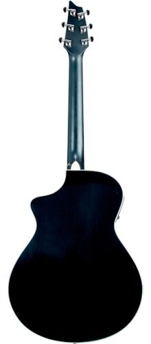 Breedlove Stage Concert Acoustic-Electric Guitar (with Gig Bag), Black Magic- Back