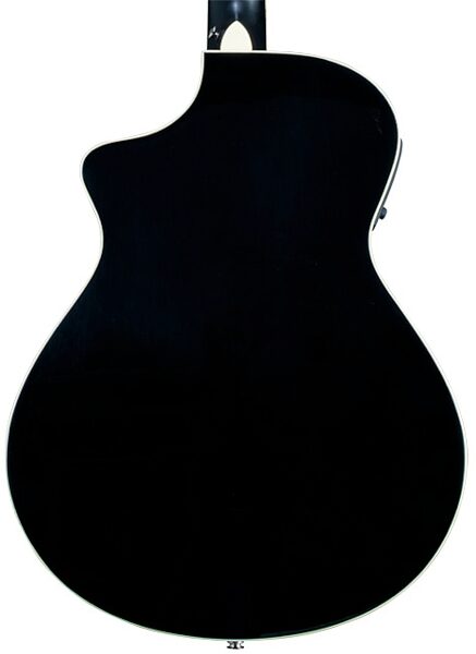 Breedlove Stage Concert Acoustic-Electric Guitar (with Gig Bag), Black - Magic - Body Back