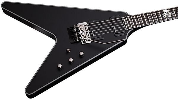 Schecter BlackJack SLS V-1 FR Electric Guitar, Satin Black Body