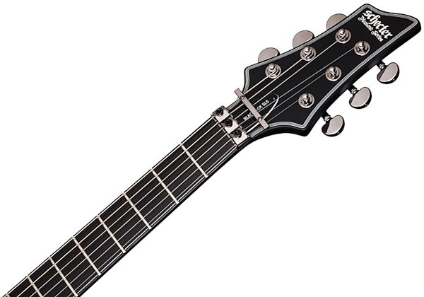 Schecter BlackJack SLS V-1 FR Electric Guitar, Satin Black Headstock