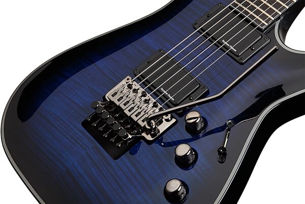 Schecter BlackJack SLS C-1 FR Active Electric Guitar, See Thru Blue Tremolo