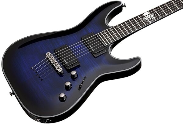 Schecter BlackJack SLS C-1 Active Electric Guitar, See Thru Blue Body