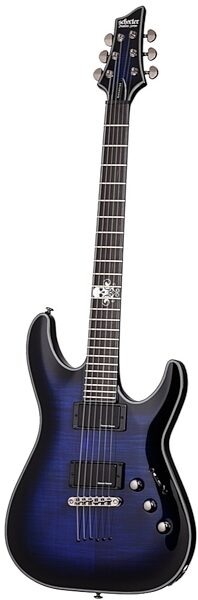 Schecter BlackJack SLS C-1 Active Electric Guitar, See Thru Blue