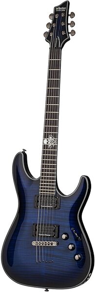 Schecter BlackJack SLS C-1 FR Passive Electric Guitar, See Thru Blue Burst
