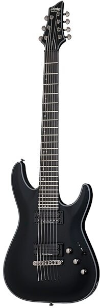 Schecter BlackJack SLS C-7 Passive Electric Guitar, 7-String, Satin Black