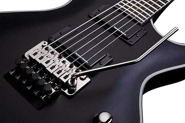 Schecter BlackJack SLS Solo-6 Active FR Electric Guitar, Satin Black Bridge