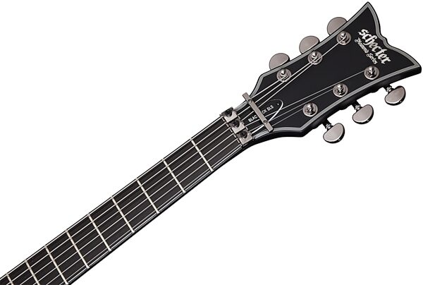 Schecter BlackJack SLS Solo-6 Active FR Electric Guitar, Satin Black Headstock