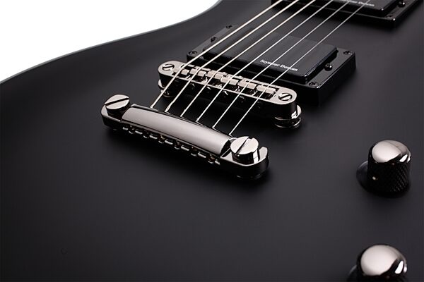 Schecter BlackJack SLS Solo-6 Electric Guitar, Satin Black Bridge