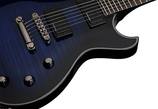 Schecter BlackJack SLS Solo-6 Electric Guitar, See Thru Blue Binding