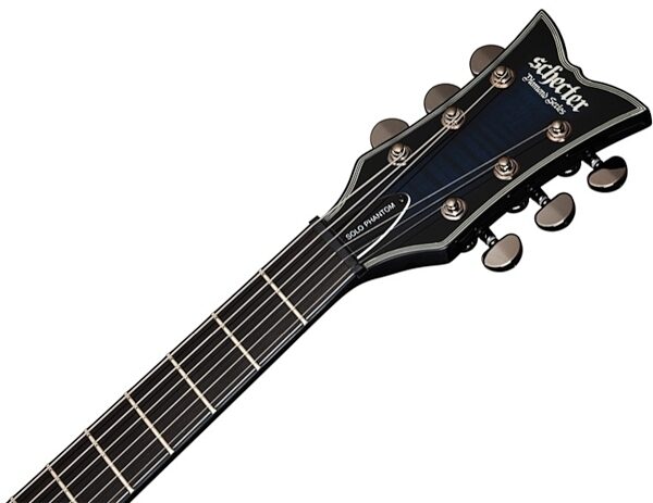 Schecter BlackJack SLS Solo-6 Electric Guitar, See Thru Blue Headstock
