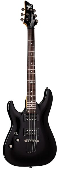 SGR by Schecter C1 Left-Handed Electric Guitar, with Gig Bag, Gloss Black