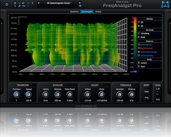 Blue Cat Audio FreqAnalyst Pro Software, Digital Download, Action Position Back