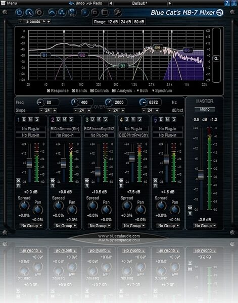 Blue Cat Audio MB7 Mixer Audio Plug-in, Digital Download, Screenshot Front