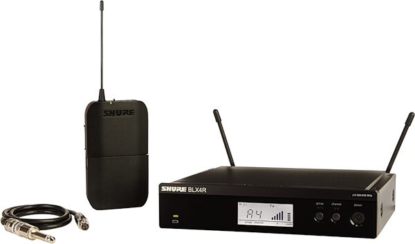 Shure BLX14R Wireless Guitar System, Band J11 (596-616 MHz), Action Position Back