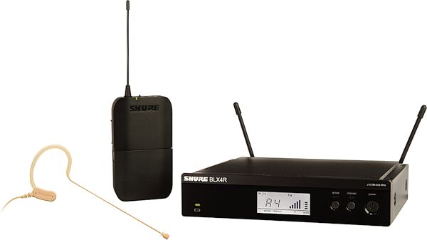 Shure BLX14R/MX53 Wireless Headset Microphone System, Band J11 (596-616 MHz), Action Position Back