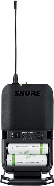 Shure BLX188/CVL Dual Wireless Lavalier Microphone System, Band J11 (596-616 MHz), Action Position Back
