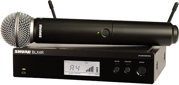 Shure BLX24R/SM58 Handheld Wireless SM58 Microphone System, Band J11 (596-616 MHz), Main