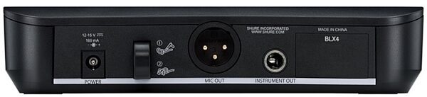 Shure BLX4 Wireless Receiver for BLX Wireless System, Band H10, Warehouse Resealed, Back
