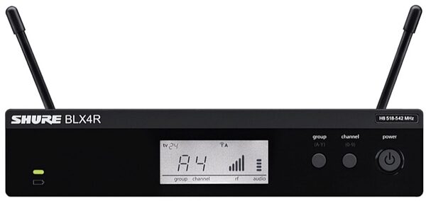 Shure Rackmount BLX4 Wireless Receiver for BLX Wireless System, Band H10, Main