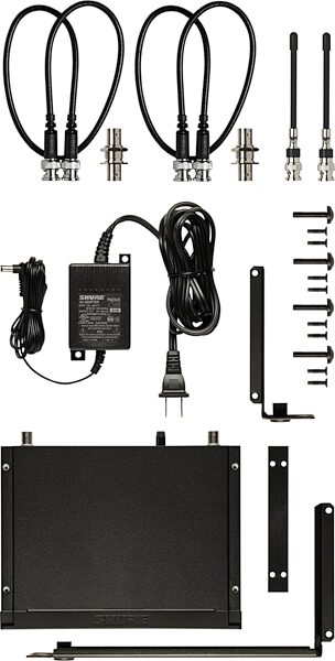 Shure Rackmount BLX4 Wireless Receiver for BLX Wireless System, Band H10, Action Position Back