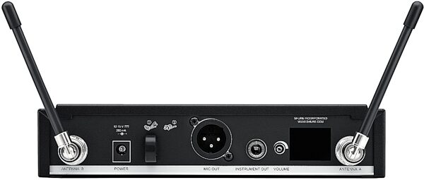 Shure BLX14R/MX53 Wireless Headset Microphone System, Band J11 (596-616 MHz), Detail Side