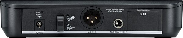 Shure BLX4 Wireless Receiver for BLX Wireless System, Band J11 (596-616 MHz), Blemished, Action Position Back