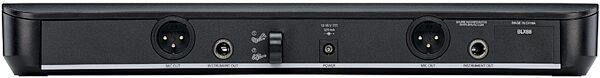 Shure BLX288/PG58 Dual-Channel Handheld Wireless PG58 Microphone System, Band H9 (512-542 MHz), Blemished, Receiver Back