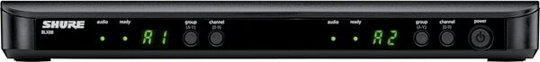 Shure BLX88 Dual Wireless Receiver for BLX Wireless System, Band H10, Open Box (Like New), Action Position Back