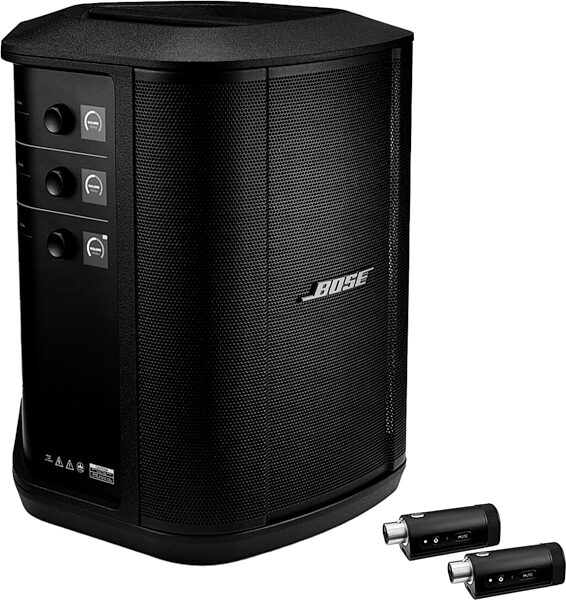 Bose S1 Pro Plus Portable Bluetooth Speaker System, Bundle with Two WT-XLR Wireless Transmitters, pack