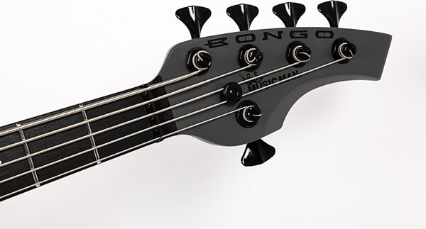 Ernie Ball Music Man Bongo 5HH Electric Bass, 5-String (with Case), Titan Gray, Detail Headstock