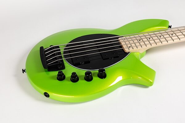 Ernie Ball Music Man Bongo 5HH Electric Bass, 5-String (with Case), Mantis Green, Detail Front