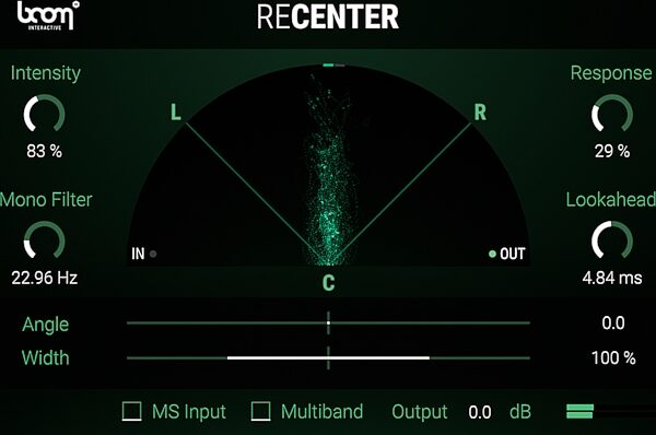 BOOM Library ReCenter Audio Plug-in, Digital Download, Screenshot Front
